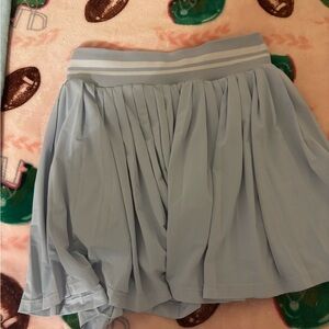 Light Blue Pleated Women's Skirt